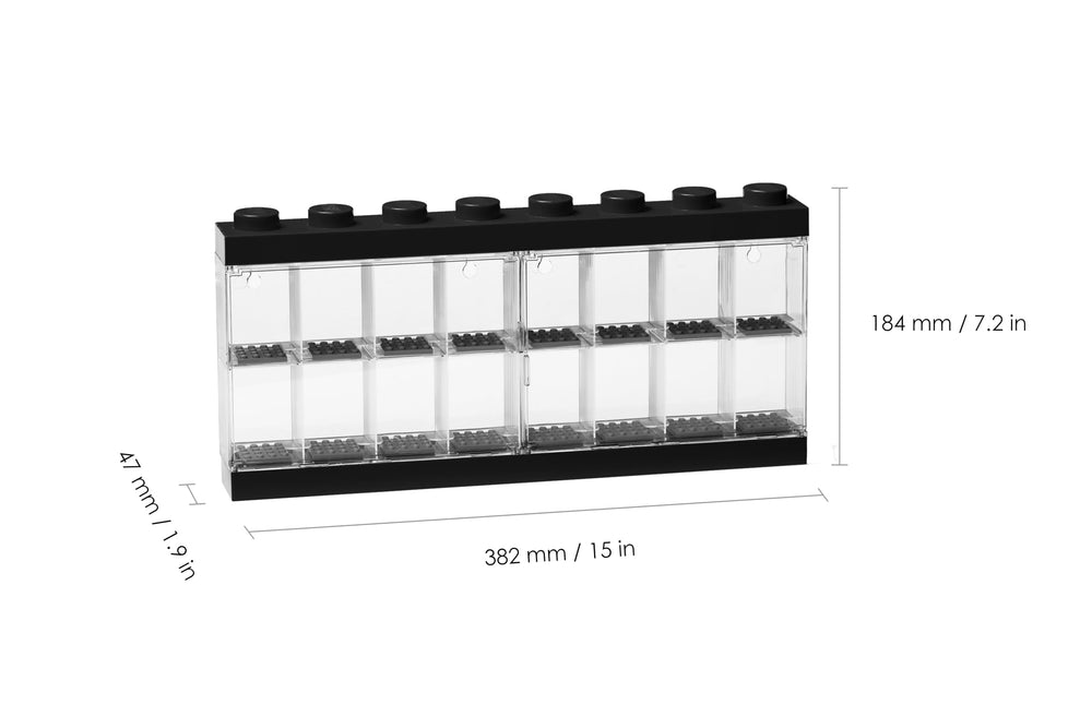 Room Copenhagen display case stackable lego faces keeps figures organized for easy wall displays.