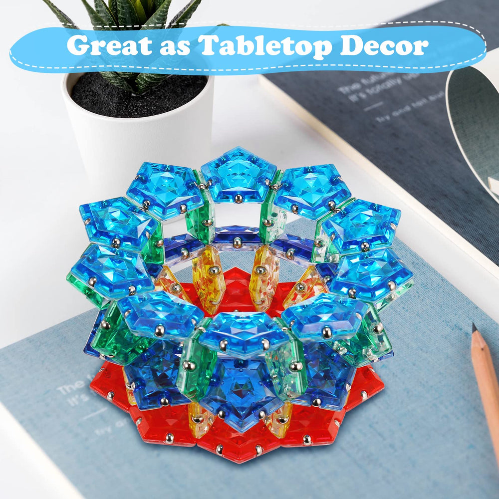RoomyRoc desk toy crystal blue supports creativity and cognitive skill through interactive exploration.