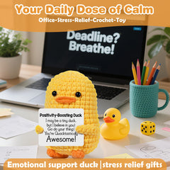 RoomyRoc Encouragement card with You're Quacktastically Awesome boosts motivation.