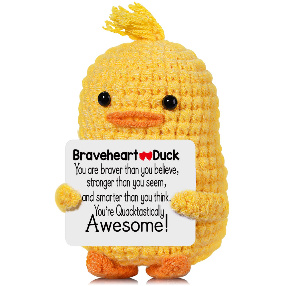 RoomyRoc crochet duck smiling for Valentine gifts for women, adds joy
