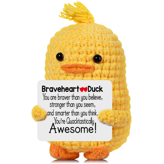 RoomyRoc crochet duck smiling for Valentine gifts for women, adds joy