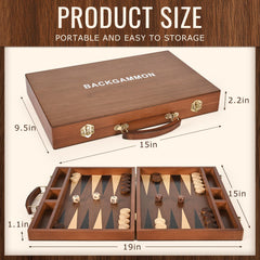Ropoda backgammon setup on a table ready for family game night.