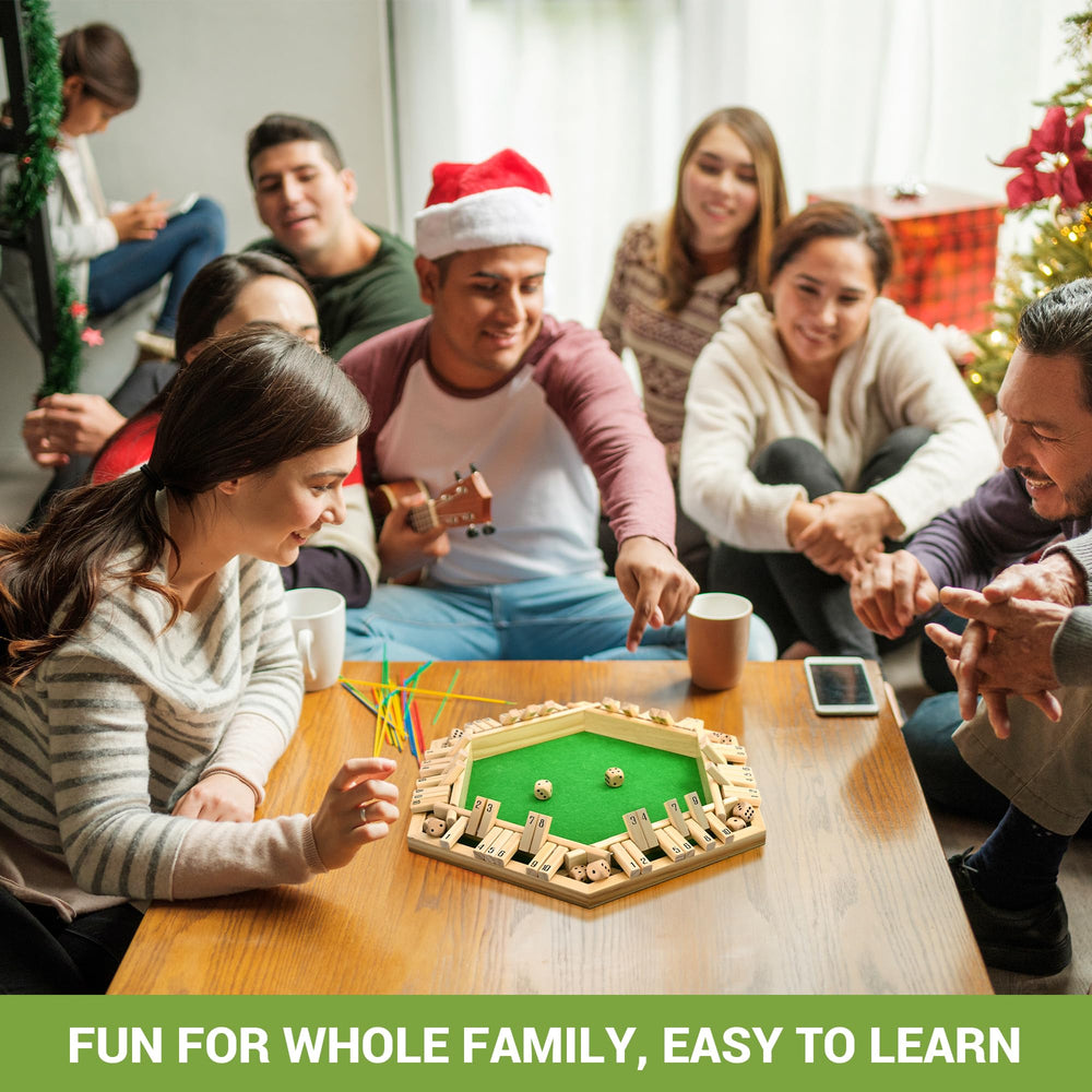 ropoda Shut The Box wooden box with felt for quiet play