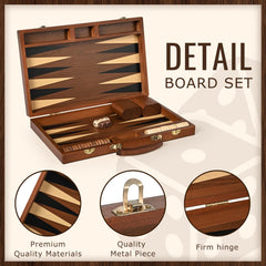 Ropoda portable backgammon set ideal for travel and family fun.