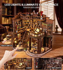 Roroom Dreamy Book Hall miniature bookshelves perfect for desk decor.
