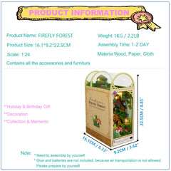 Roroom Firefly Forest booknook interior scene — realistic miniature setup