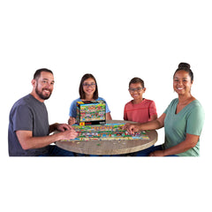 RoseArt Kodak Premium Hometown Heroes puzzle poster included for quick planning.