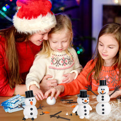 RoseFog finished snowman model enhances cozy indoor holiday decoration.