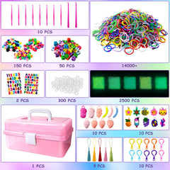 ROSHUKG 14500 colorful rubber bands for DIY jewelry and crafts