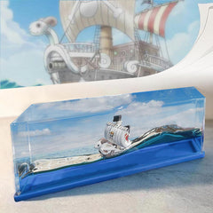 ROSSOM Going Merry drift bottle on desk adds nautical charm for anime fans