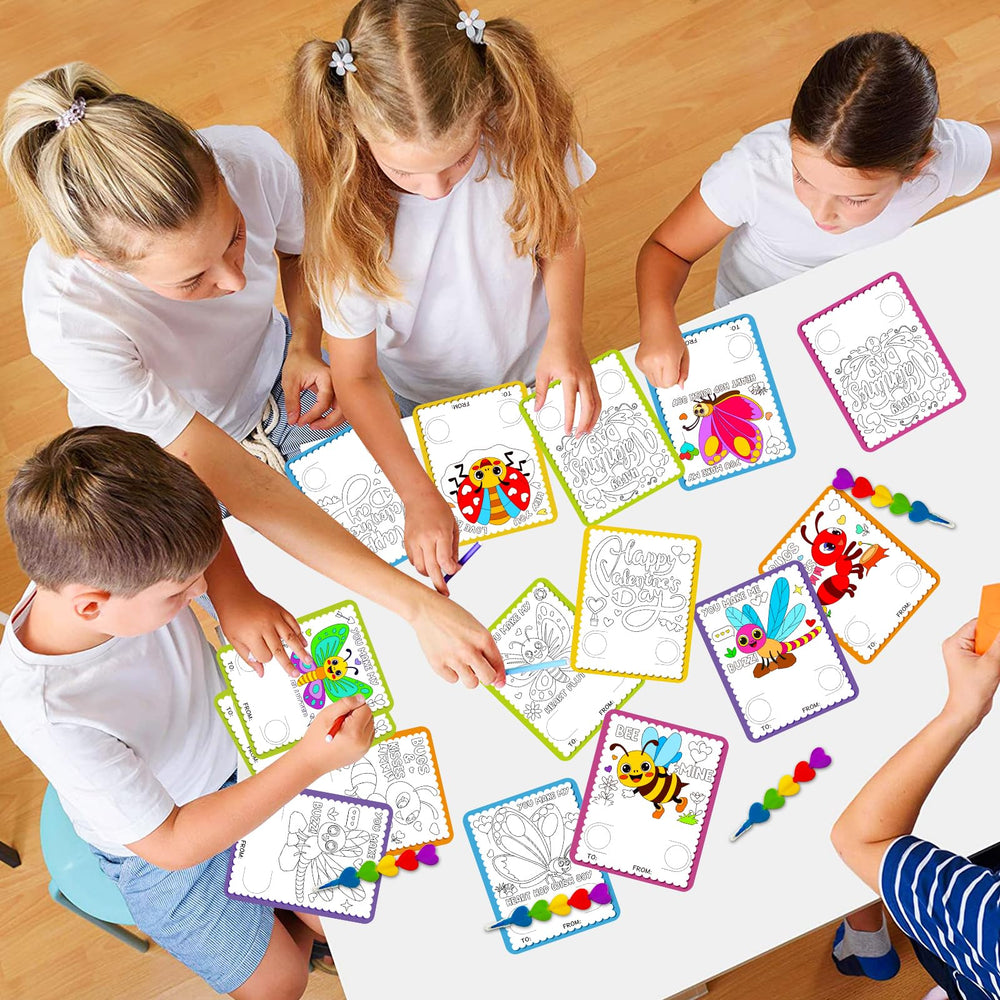 Rossorha durable cards with clear lines for neat coloring.