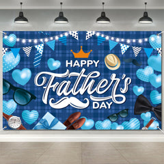 Rosulasi Happy Fathers Day banner decor on wall for festive photo backdrop