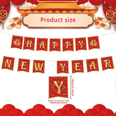 Rosulasi Happy Lunar New Year sign featuring Fu and New Year for good fortune.