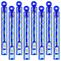 Rotatingpals blue bubble wand with gold ring design, ideal for party fun.