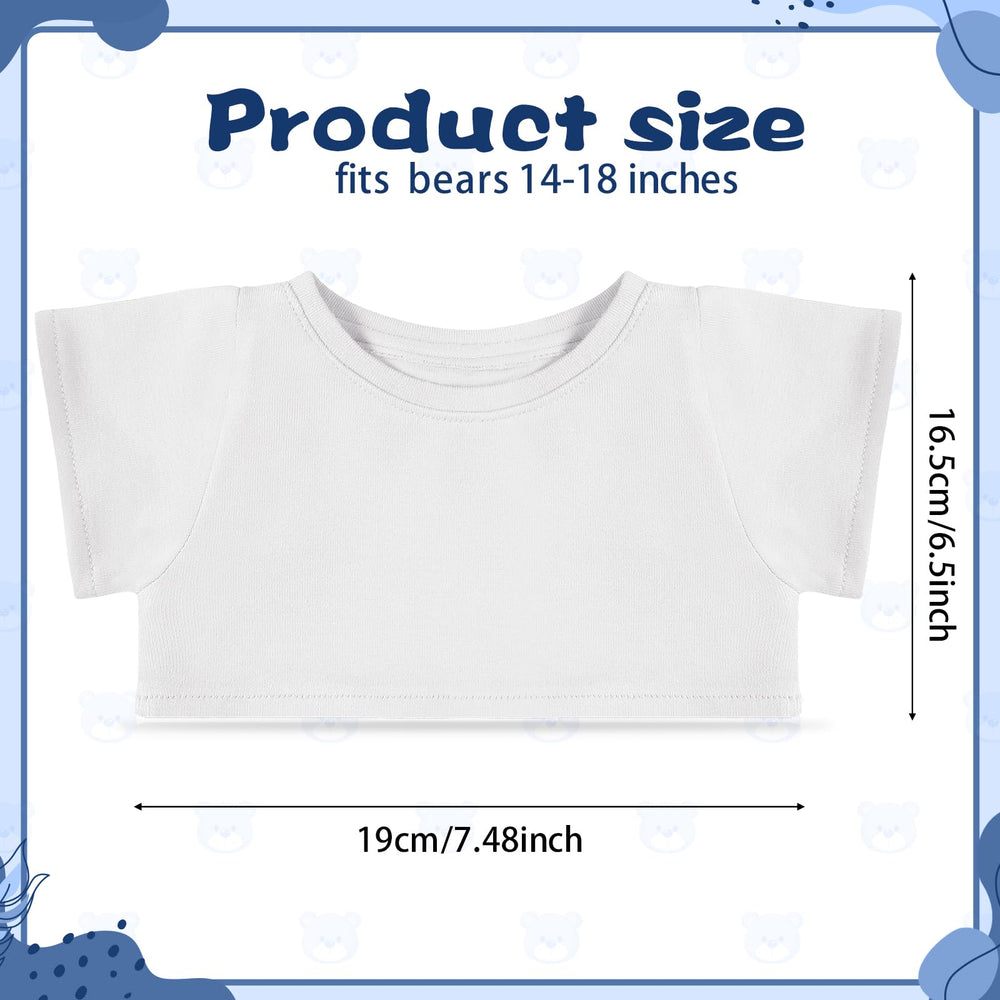 RoundFunny bear shirt white on plush toy during photoshoot for memorable portraits