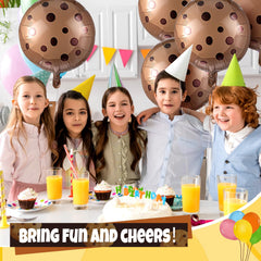 RoundFunny chocolate chip cookie balloon set suits tea parties and cookie exchanges.