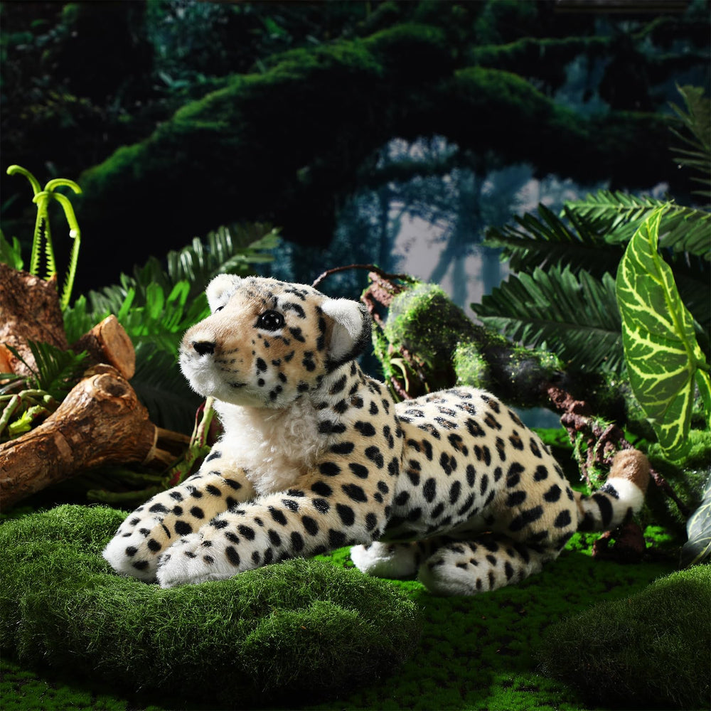 RoundFunny leopard plush decor in a nursery, adding cute wildlife charm.