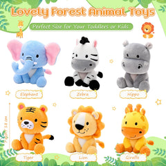 RoundFunny safari elephant plush 7 inch ideal for gifts and storytelling