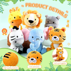 RoundFunny safari lion plush 7 inch perfect for bedtime comfort