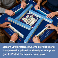 ROVYNTH Mahjong Mat 315x315 printed rules for quick reference