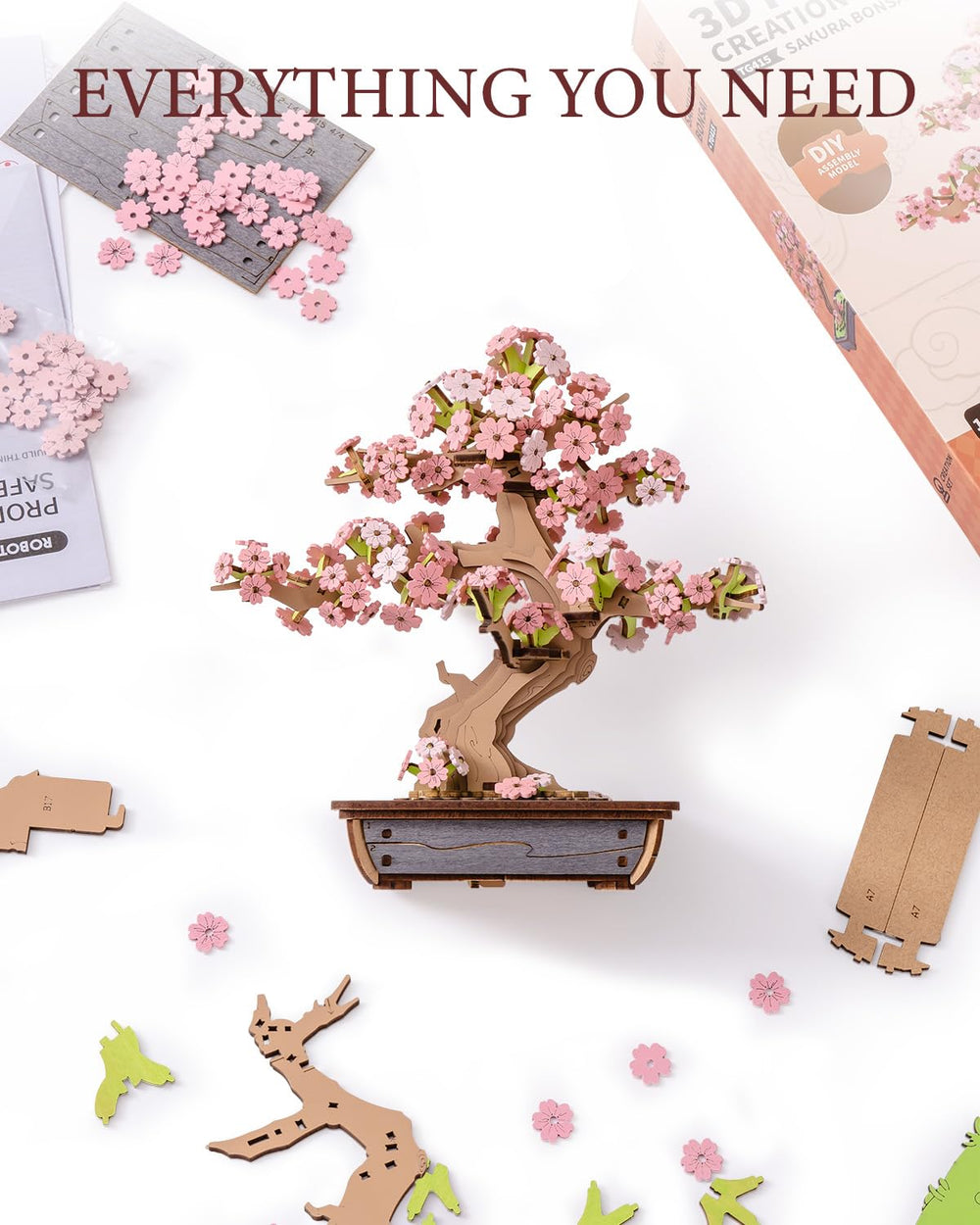 Rowood Cherry blossoms detachable petals offer customizable seasonal detail.