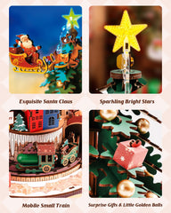 Rowood LED light feature provides battery-free warm glow for the miniature scene
