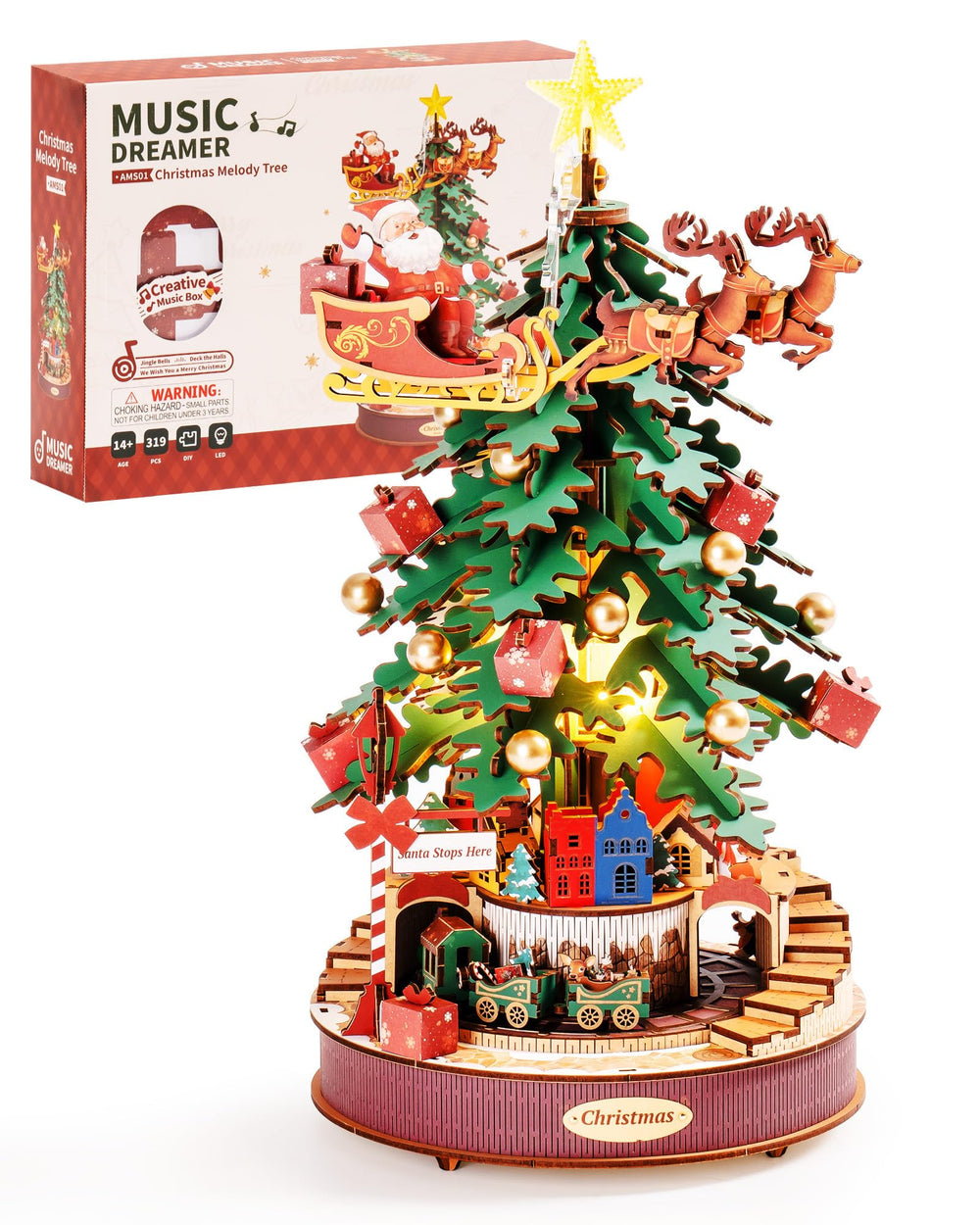 Rowood Melody Tree dollhouse kit with intricate details for display and gifting
