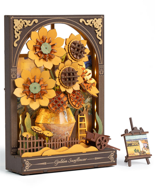 rowood Sunflower 3D puzzle LED glows softly for cozy home decor
