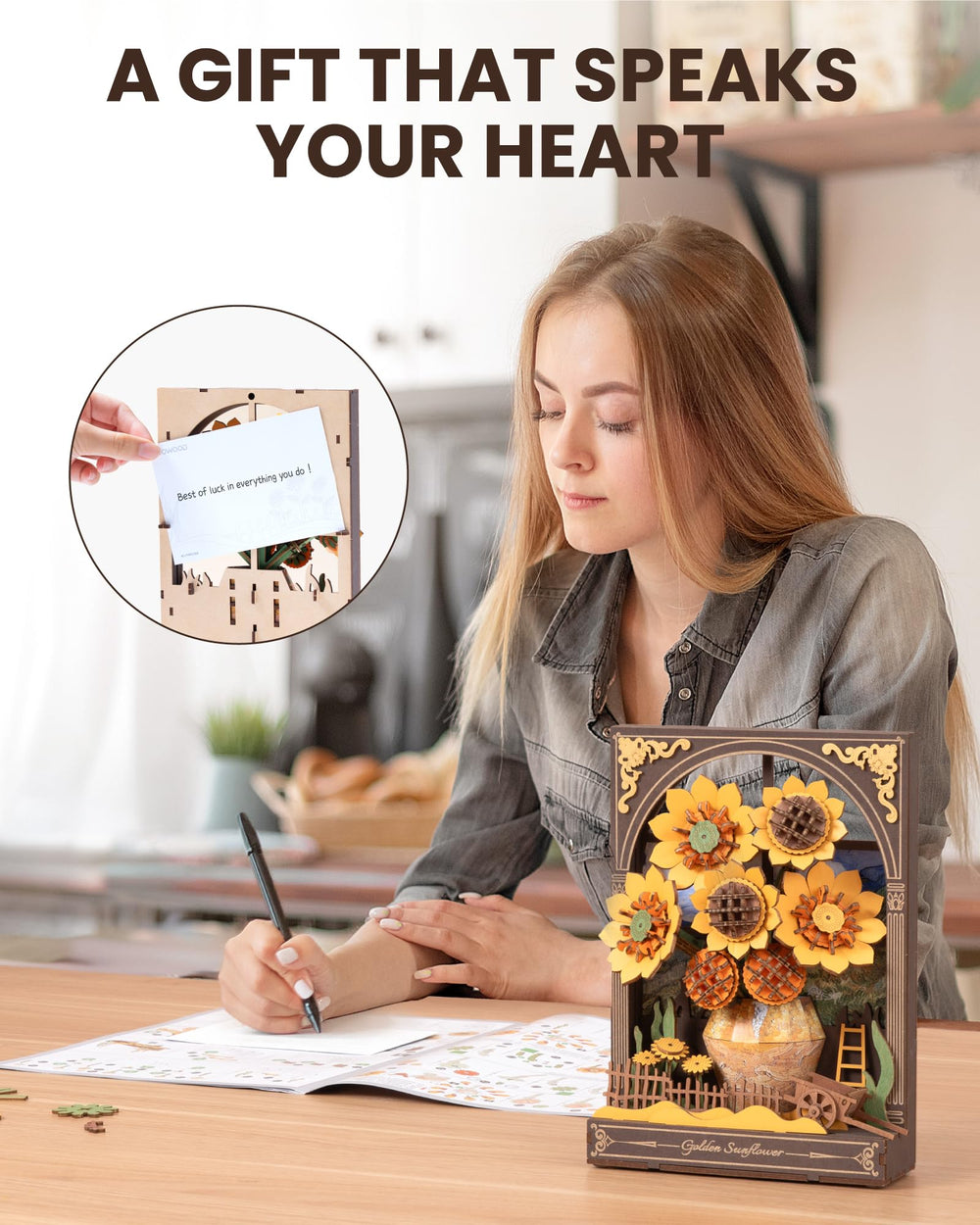 rowood Sunflower LED glow enhances evening ambiance and focus