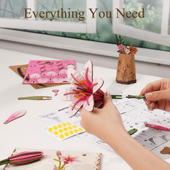 Rowood wooden flowers in vase create a stylish home decor centerpiece