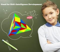 Roxenda Pyramid Speed Cube stickerless frost surface for durable play.