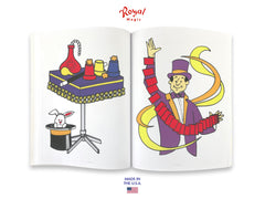 Royal Magic Coloring Book Trick pages and performance ready prop for shows