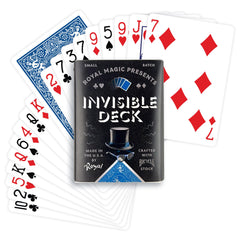 Royal Magic Invisible Deck with Bicycle cards in blue for reliable thought-of-card reveals.