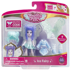 Royale High Ice Fairy doll with dreamy ice-theme; imaginative play is enhanced.