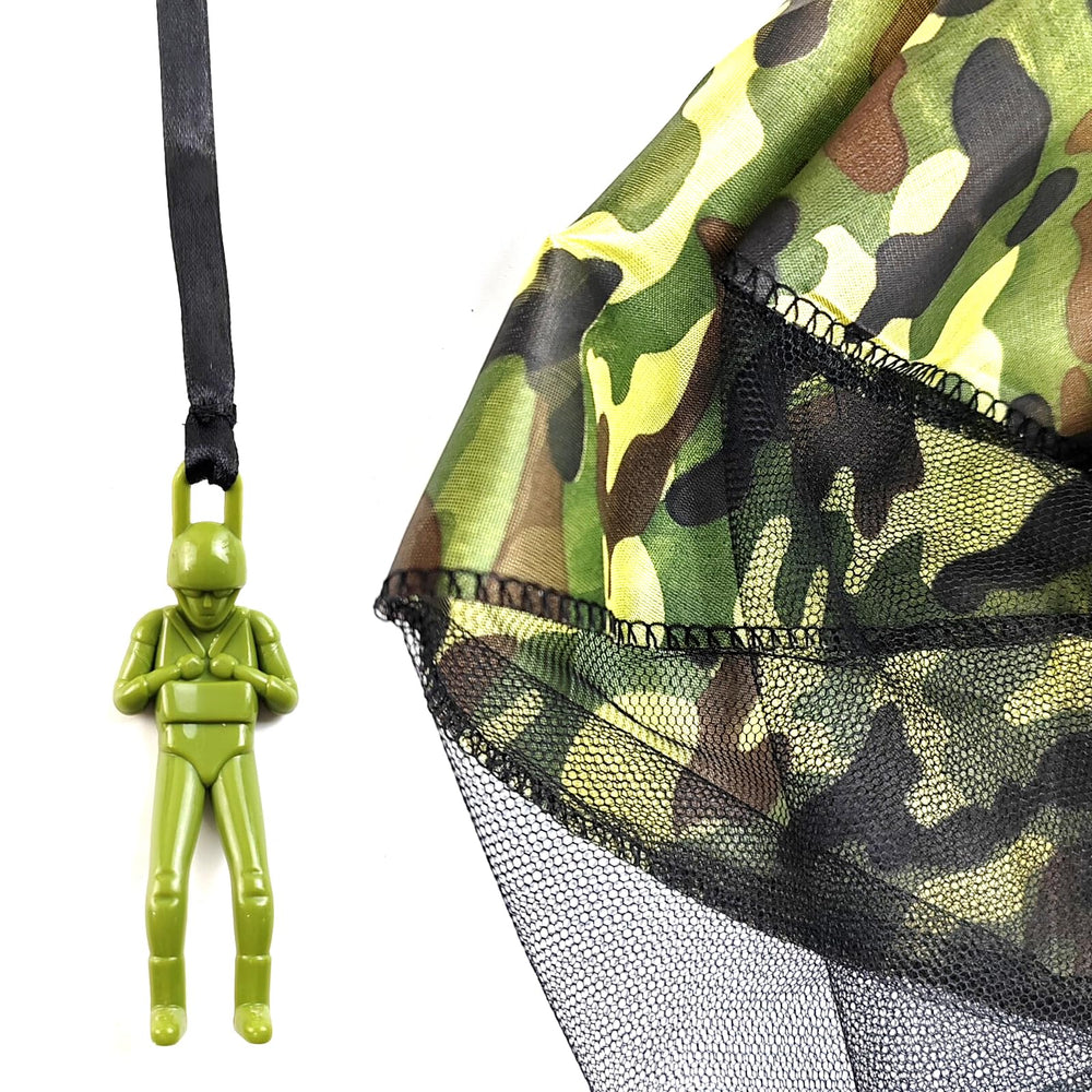 Royhoo army man parachute figure close-up, durable plastic and safe materials for kids