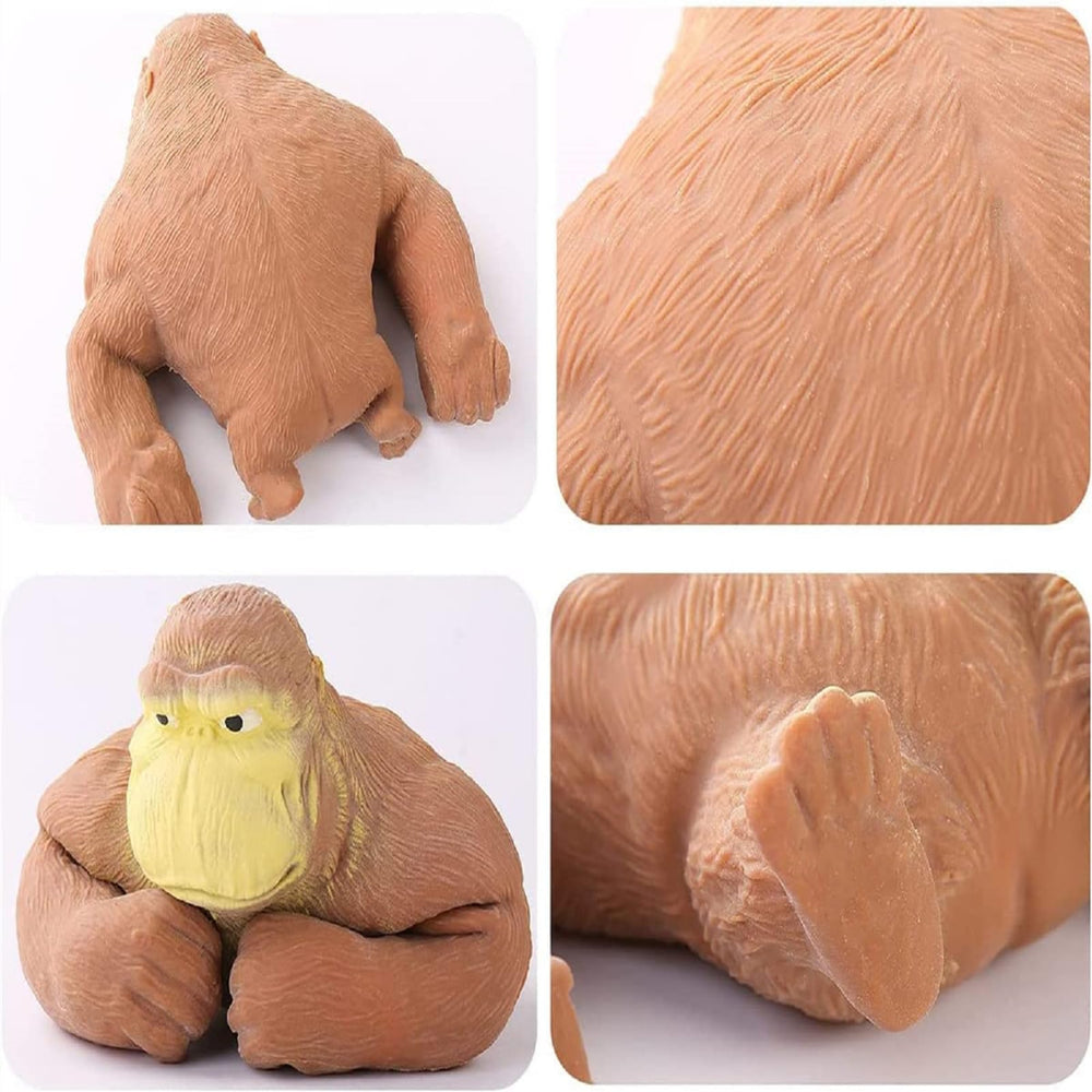 RRSDJJ gorilla stretchy toy demonstrates strong elasticity when pulled.