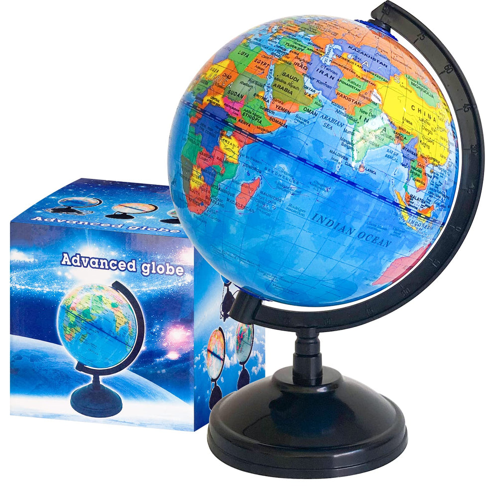 Rrshnsgv 6-inch globe with stand for classroom learning and home decoration.
