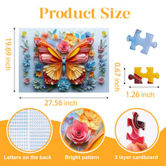 R RUCKERCO completed puzzle wall art shows 3D depth for decor.