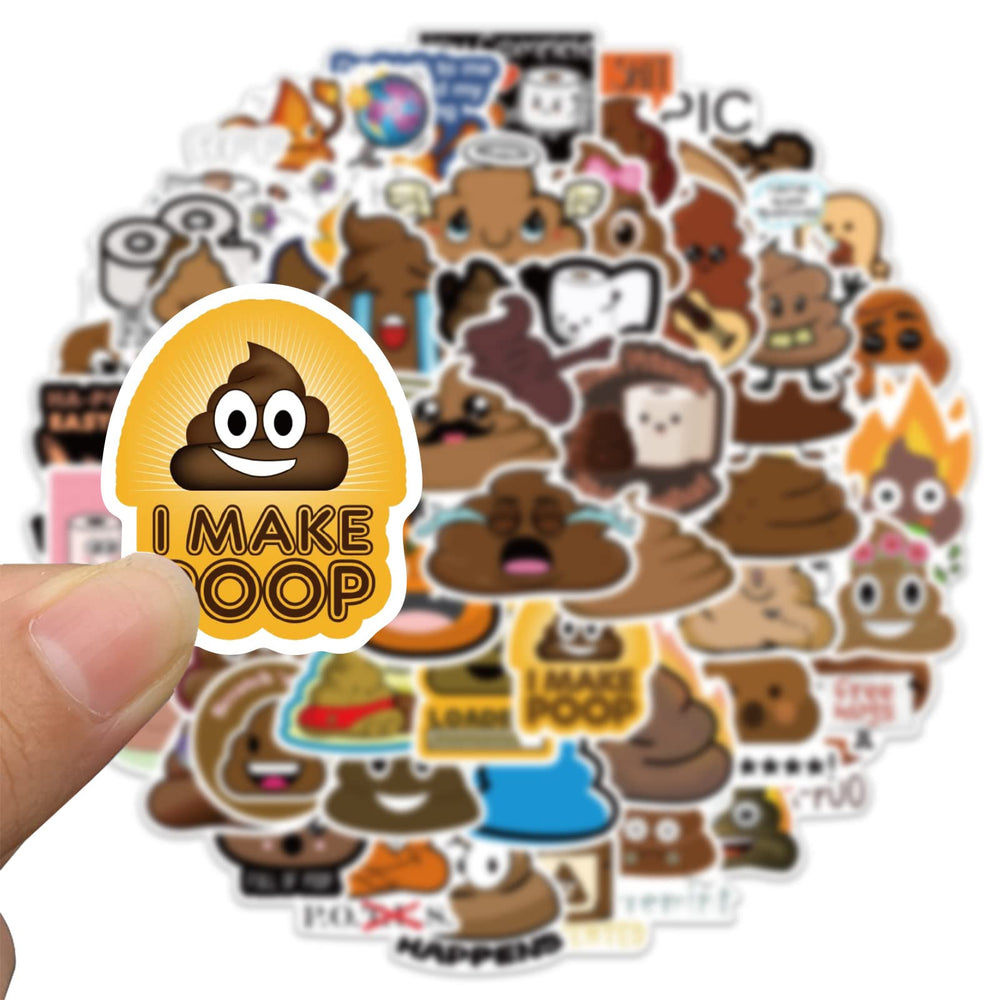 Rszwyk poop stickers for notebook; removable and residue-free for quick updates