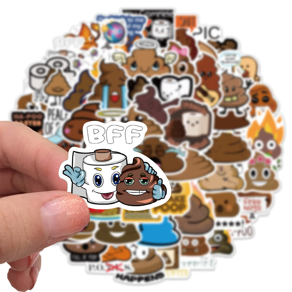 Rszwyk poop stickers on water bottle stay vivid and waterproof for daily use