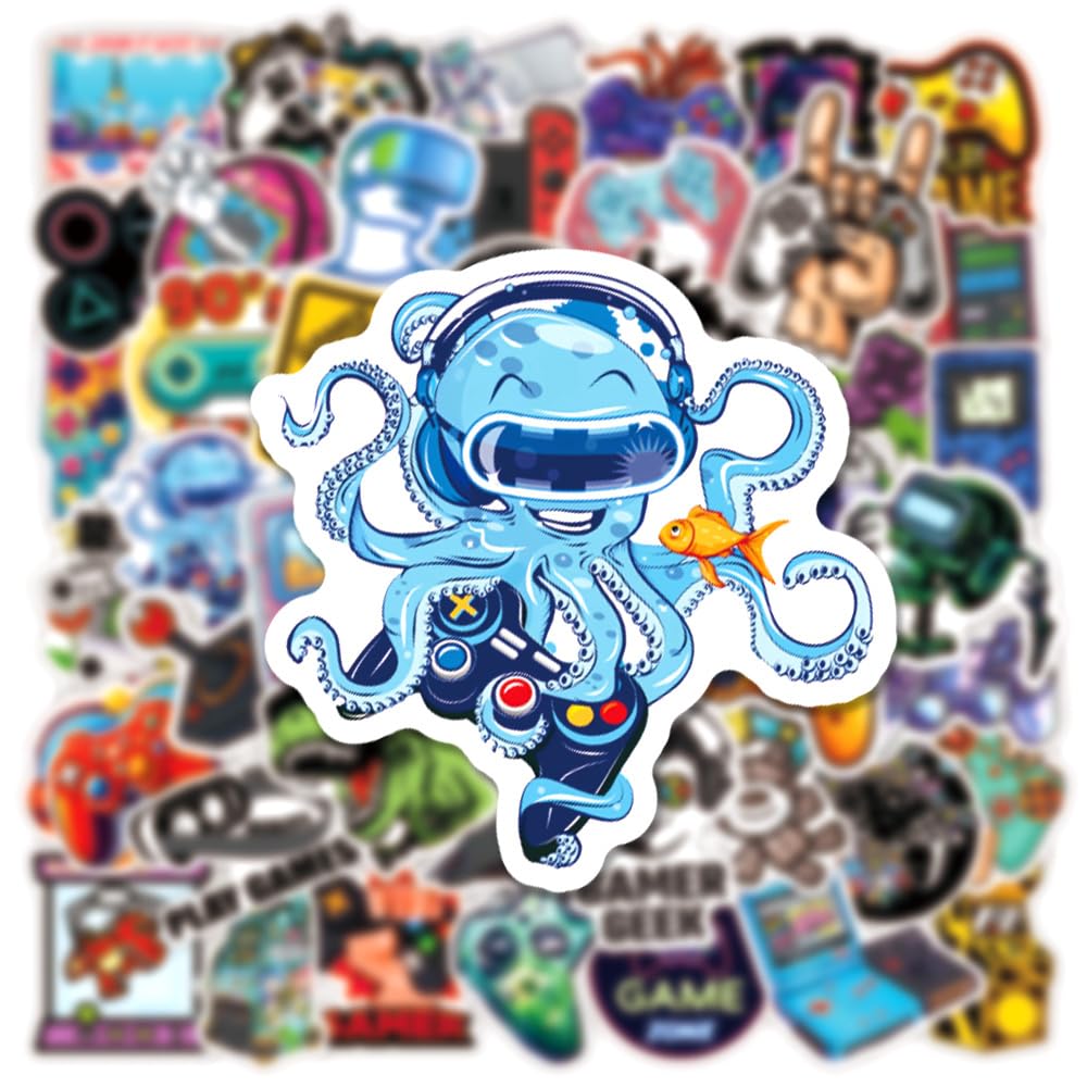 Rszwyk gamepad stickers on a gaming laptop for bold removable decor