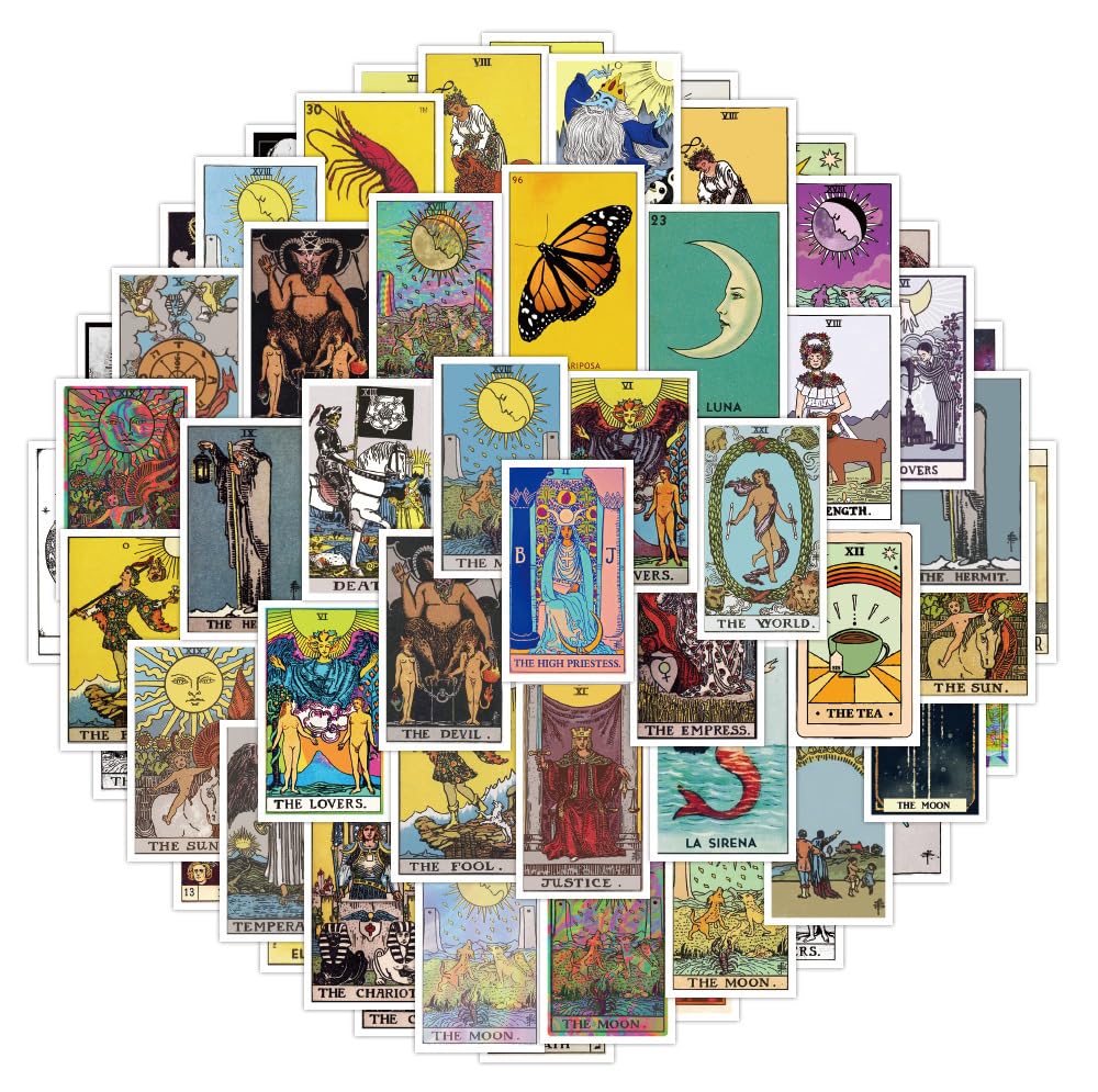 Rszwyk tarot arcane symbols; easy-to-peel decals for clean surfaces.