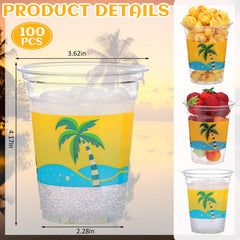Rtteri coconut tree pattern cups add tropical vibe to beach parties