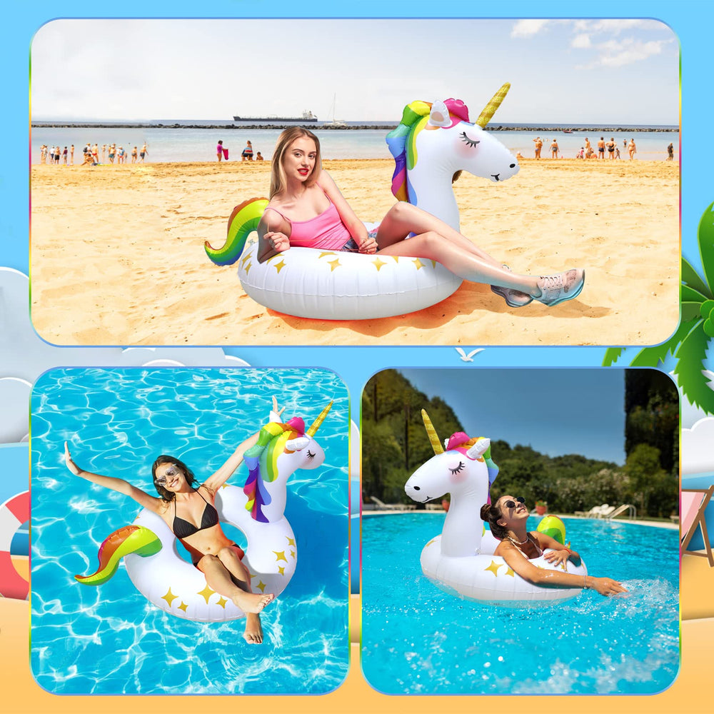 Rtudan unicorn pool float ideal for beach parties and pool days
