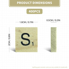 RTUDOPUYT wood letter tiles close-up print, sharp letters resist wear during crafting
