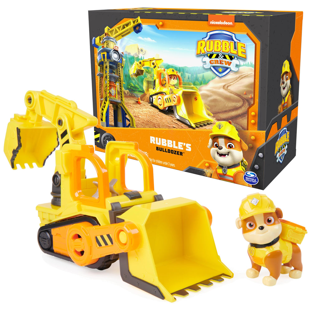 Rubble & Crew bulldozer truck with movable parts for interactive building play.