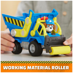 Rubble & Crew dump bed tilting feature enhances realistic construction tasks