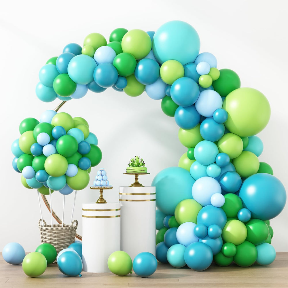 RUBFAC 18-inch blue-green balloons set for dramatic balloon garlands