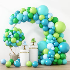 RUBFAC 18-inch blue-green balloons set for dramatic balloon garlands