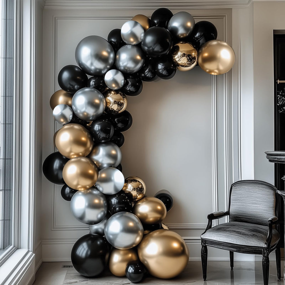 Rubfac balloon garland arch setup for birthdays and weddings